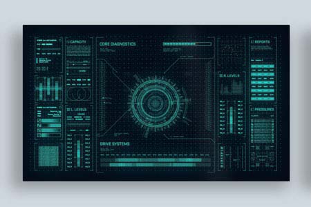Galactic - Futuristic UI template for After Effects