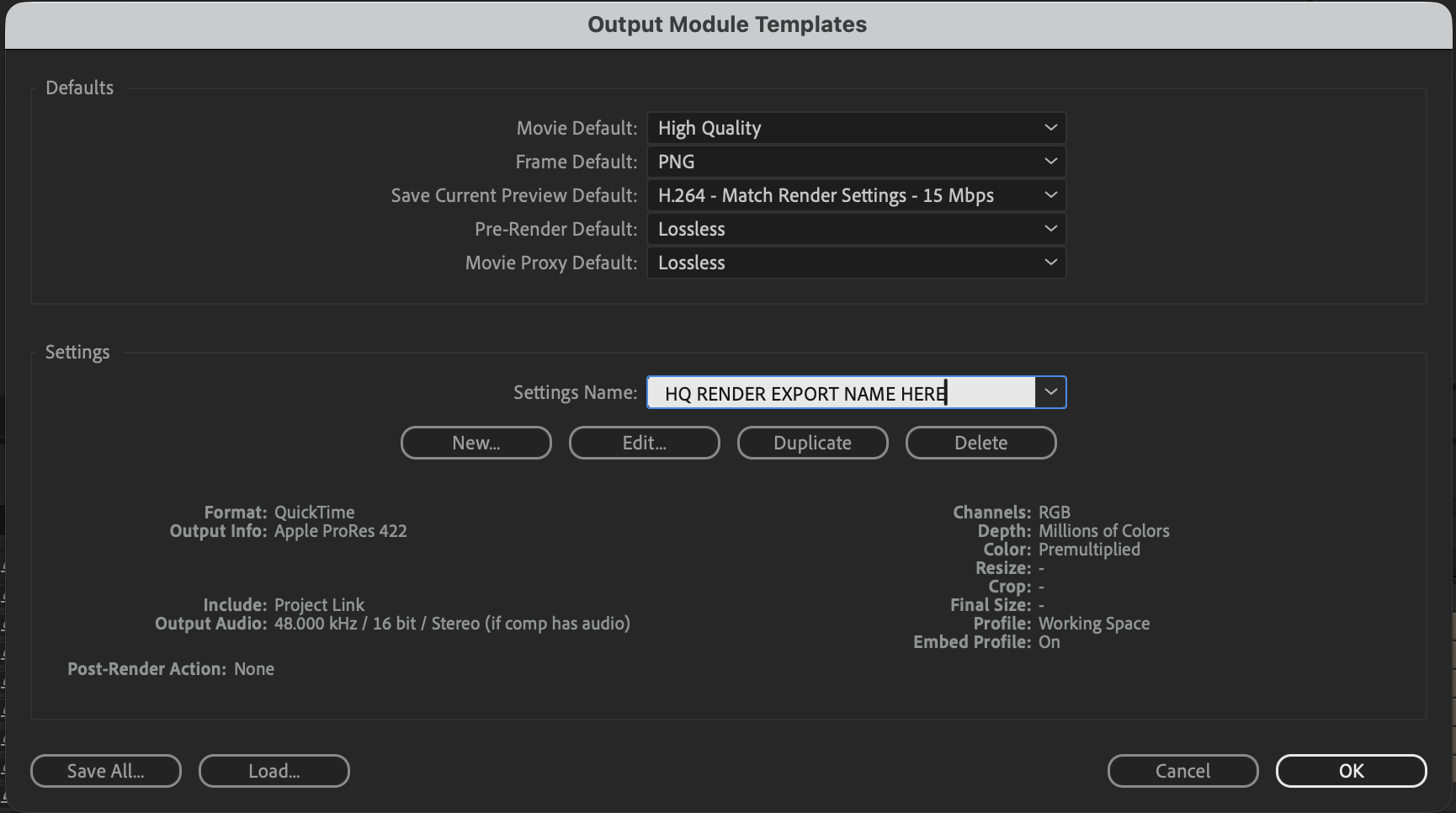 save render templates after effects export