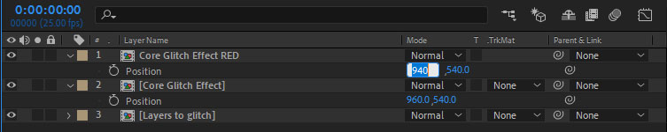 Changing a layer's position in After Effects