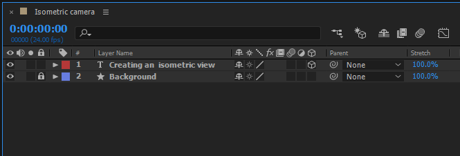 After effects composition setup