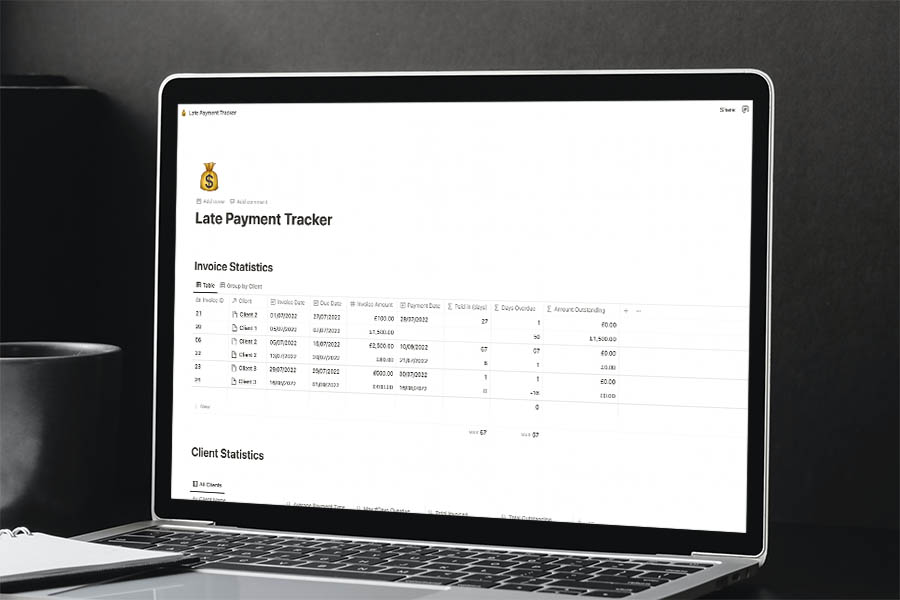 Late Payment Tracker - Notion Template
