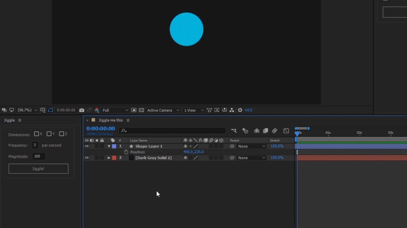 after effects wiggle expression y axis only