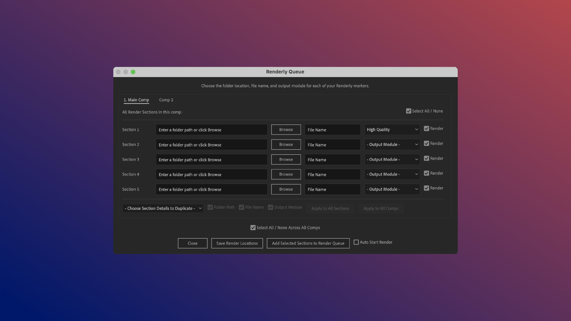 renderly 2 after effects compositions