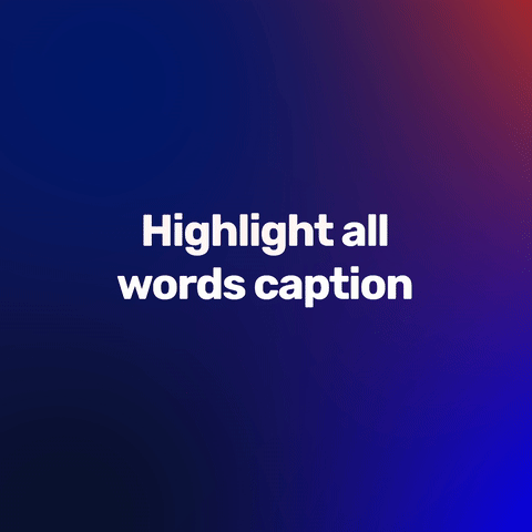 Highlight all words caption in After Effects with animated text emphasis