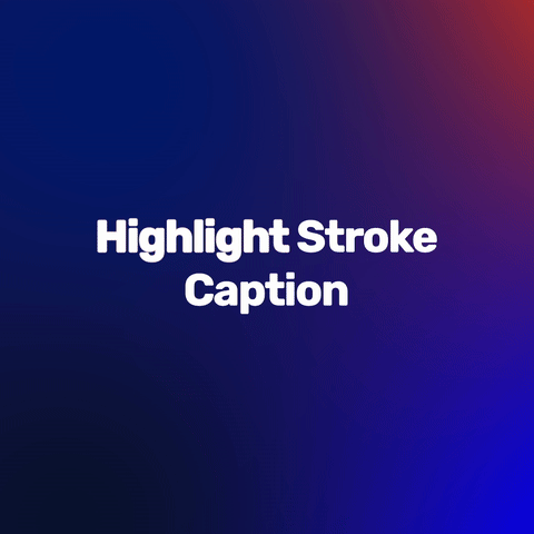 Highlight stroke caption in After Effects emphasizing text with animated outlines