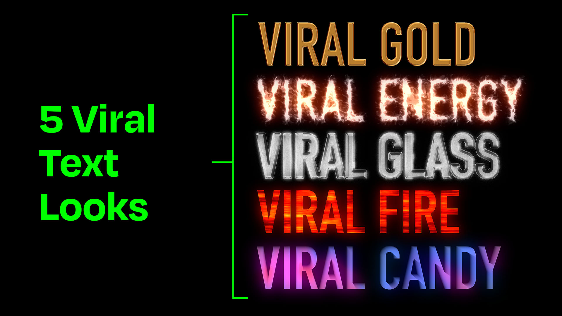 viral text preset looks